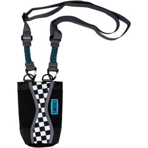 imageChums Fjord Bottle Elastic Sling Bag  Adjustable Nylon and Polyester Tactical Tote for Water Bottles and Flasks CheckersCheckers