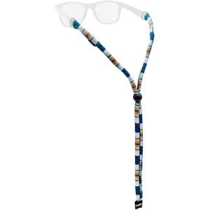 imageChums Original Patterns Eyewear Retainer  Printed Unisex Sunglasses Keeper StrapBlueOrange Stripe
