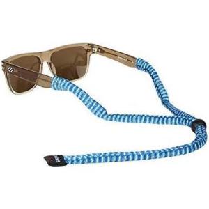 imageChums Original Patterns Eyewear Retainer  Printed Unisex Sunglasses Keeper StrapBlueWhite Ticking Stripe