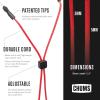 imageChums 3 MM Universal Fit Eyewear Retainer  Patented Tips Fit Most Eyewear  Adjustable Rope Glasses Keeper ampamp Made in USAPurplePinkRed