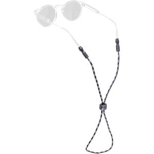 imageChums 3 MM Universal Fit Eyewear Retainer  Patented Tips Fit Most Eyewear  Adjustable Rope Glasses Keeper ampamp Made in USABlackSilver