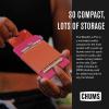 imageChums Bandit LoPro Minimalist Wallet  Compact RFID Wallet with Keyring ampamp Elastic Strap for Cash ClayPalm Tree