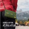 imageChums Nomad Wallet  Purse ampamp Cell Phone Wallet with Card Storage Extra Pocket Space ampamp Removable Strap  BrickBlack
