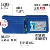 imageChums Rover Bifold Wallet  Mens Wallet Slim ampamp Front Pocket RFID Blocking Wallet with Canvas Ripstop Fabric  Palm TreeGeo