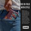 imageChums Rover Bifold Wallet  Mens Wallet Slim ampamp Front Pocket RFID Blocking Wallet with Canvas Ripstop Fabric  Palm TreeSurf