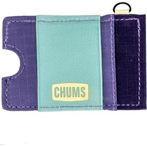 imageChums Bandit LoPro Minimalist Wallet  Compact RFID Wallet with Keyring ampamp Elastic Strap for Cash ClayPlum