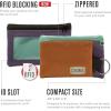 imageChums Surfshorts Wallet  Lightweight Slim Wallet with RFID Blocking Card ampamp Clear ID Window  Zippered Water Resistant wKey Ring  Tie DyeRainbow Tie Dye