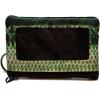 imageChums Surfshorts Wallet  Lightweight Zippered Minimalist Wallet with Clear ID Window  Water Resistant with Key RingAque Flauge Large Mouth Bass