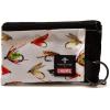 imageChums Surfshorts Wallet  Lightweight Zippered Minimalist Wallet with Clear ID Window  Water Resistant with Key RingCheckers