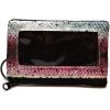 imageChums Surfshorts Wallet  Lightweight Zippered Minimalist Wallet with Clear ID Window  Water Resistant with Key RingRainbow