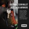 imageChums Surfshorts Wallet  Lightweight Zippered Minimalist Wallet with Clear ID Window  Water Resistant with Key RingTide
