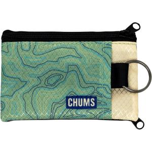 imageChums Surfshorts Wallet  Lightweight Slim Wallet with RFID Blocking Card ampamp Clear ID Window  Zippered Water Resistant wKey Ring Topo