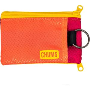imageChums Surfshorts Wallet  Lightweight Zippered Minimalist Wallet with Clear ID Window  Water Resistant with Key RingBerryMelon