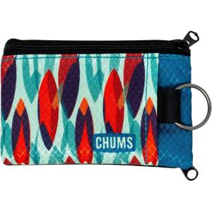 imageChums Surfshorts Wallet  Lightweight Zippered Minimalist Wallet with Clear ID Window  Water Resistant with Key RingSurf