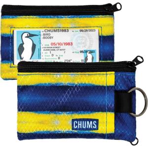 imageChums Surfshorts Wallet  Lightweight Zippered Minimalist Wallet with Clear ID Window  Water Resistant with Key RingYellowfin