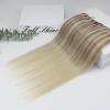 imageFull Shine Clip in Blonde Hair Extensions 3 Pcs Human Hair Extensions Clip ins Ash Blonde Fading to Platinum Blonde Silky Straight Hair Clip in Human Hair Balayage 60 Grams 18 Inch