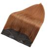 imageFull Shine 14 Inch Transparent Wire Hair Extensions Human Hair with Invisible Miracle Wire Copper Color 70 Gram 100 Remy Human Hair