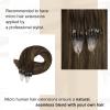 imageFull Shine Balayage Micro Beads Hair Extensions Real Human Hair Color 282 Brown Micro Link Human Hair Extensions 24 Inch Long Prebonded Human Hair Extensions 50G50S Natural Hair Extensions