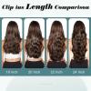 imageFull Shine Brown Hair Extensions Real Human Hair Clip in Brown to Golden Blonde Mix Chestnut Brown Balayage Hair Extensions Clip in Remy Human Hair Extensions for Women 20 Inch 7Pcs 120g