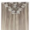 imageFull Shine Clip in Hair Extensions Human Hair Highlights Short Hair Extensions Real Human Hair Clip ins Grey Highlights Platinum Blonde Human Hair Clip in Extensions Remy Hair Extensions 12inch 100g
