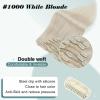 imageFull Shine Clip in Human Hair Extensions Iced Blonde 20 Inch White Blonde Real Human Hair Extensions Clip ins Remy Human Hair 7pcs120g