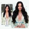imageFull Shine Hair Extensions Clip in Human Hair Black Clip in Hair Extensions for Black Women Hair Extensions Real Human Hair Natural Double Weft 7pcs 120g 16 Inch