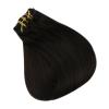 imageFull Shine Hair Extensions Clip in Human Hair Black Clip in Hair Extensions for Black Women Hair Extensions Real Human Hair Natural Double Weft 7pcs 120g 16 Inch