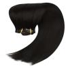 imageFull Shine Hair Extensions Clip in Human Hair Black Clip in Hair Extensions for Black Women Hair Extensions Real Human Hair Natural Double Weft 7pcs 120g 16 Inch