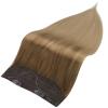 imageFull Shine Human Hair Extensions Wire Hair Ombre Dirty Blonde to Golden Blonde Hairpiece Remy Wire Hair Extensions Straight Invisible Hair Extensions with Transparent Line 80g 20 Inch