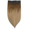 imageFull Shine Human Hair Extensions Wire Hair Ombre Dirty Blonde to Golden Blonde Hairpiece Remy Wire Hair Extensions Straight Invisible Hair Extensions with Transparent Line 80g 20 Inch