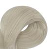 imageFull Shine Ktip Keratin Hair Extensions 24Inch Long Tip Fusion Hair Extensions Human Hair Color 1000 Ice Blonde Ktip Hair Extension Real Human Hair 50G Prebonded Human Hair Extension Natural for Women