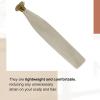 imageFull Shine Ktip Keratin Hair Extensions 24Inch Long Tip Fusion Hair Extensions Human Hair Color 1000 Ice Blonde Ktip Hair Extension Real Human Hair 50G Prebonded Human Hair Extension Natural for Women