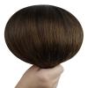 imageFull Shine Ombre Clip in Hair Extensions Remy Human Hair Black to Medium Brown 14inch 7pcs 120g Hair Extensions Clip ins Black Hair Ombre Double Weft Silky Straight for Thin Hair