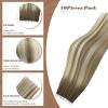 imageFull Shine Ombre Injected Tape in Hair Extensions Human Hair Blonde and Brown Balayage Machine Remy Tape in Virgin Hair Extensions 22Inch Seamless Injection Tape in Human Hair Extensions 25Gram 10Pcs 88613 25g Virgin hair