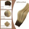 imageFull Shine Ombre Injected Tape in Hair Extensions Human Hair Blonde and Brown Balayage Machine Remy Tape in Virgin Hair Extensions 22Inch Seamless Injection Tape in Human Hair Extensions 25Gram 10Pcs 3822 25g Virgin hair
