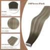 imageFull Shine Ombre Injected Tape in Hair Extensions Human Hair Blonde and Brown Balayage Machine Remy Tape in Virgin Hair Extensions 22Inch Seamless Injection Tape in Human Hair Extensions 25Gram 10Pcs 4780 25g Virgin hair