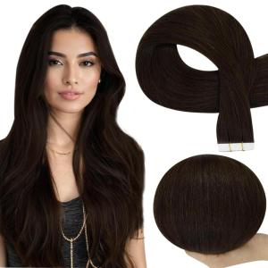 imageFull Shine Ombre Injected Tape in Hair Extensions Human Hair Blonde and Brown Balayage Machine Remy Tape in Virgin Hair Extensions 22Inch Seamless Injection Tape in Human Hair Extensions 25Gram 10Pcs2  2 Dark Brown Virgin