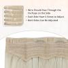 imageFull Shine 10 inch Wire Hair Extensions Real Human Hair White Blonde Secret Wire Hairpiece Human Hair Invisible Fish Wire Hairpiece with Transparent Headband 50g