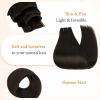 imageFull Shine Hand Tied Weft Hair Extensions for Fashion Women 18 inch and Tape in Hair Extensions Remy Human Hair Invisible Skin Weft Color 2 Dark Brown