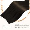 imageFull Shine Hand Tied Weft Hair Extensions for Fashion Women 18 inch and Tape in Hair Extensions Remy Human Hair Invisible Skin Weft Color 2 Dark Brown