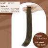 imageFull Shine Insert Tape in Hair Extensions Medium Brown Color 4 Virgin Injection Tape in Extensions Real Human Hair 16Inch Natural Injected Tape Ins Human Hair Extensions 20Grams 10Pcs for Women