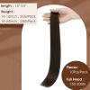 imageFull Shine Virgin Injection Tape in Hair Extensions Human Hair 14Inch Color 2 Dark Brown Machine Virgin Tape in Hair Extensions 20Gram 10Pcs Intact Tape Ins Human Hair Extensions for Women