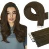 imageFull Shine Insert Tape in Hair Extensions Medium Brown Color 4 Virgin Injection Tape in Extensions Real Human Hair 16Inch Natural Injected Tape Ins Human Hair Extensions 20Grams 10Pcs for Women