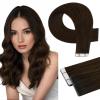 imageFull Shine Virgin Injection Tape in Hair Extensions Human Hair 14Inch Color 2 Dark Brown Machine Virgin Tape in Hair Extensions 20Gram 10Pcs Intact Tape Ins Human Hair Extensions for Women