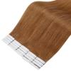 imageFull Shine Invisible Tape in Extensions Real Human Hair Color 330 Auburn Seamless Hair Extensions Tape in 18 Inch 50Gram Double Sided 20Pcs Straight Remy Human Hair Extensions Add Volume for Party