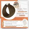 imageFull Shine Tape ins Human Hair Extensions Invisible Tape Hair Extensions Real Human Hair Color 3 Brown Human Hair Extension 18Inch Glue in Extensions 50G 20Pcs Seamless Remy Hair for Women Add Length