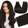 imageFull Shine Injected Tape in Hair Extensions Human Hair Color 2 Dark Brown Double Sided Tape in Extensions Human Hair Seamless Invisible Injection Extension Remy Skin Weft 16Inch 40G 20Pcs