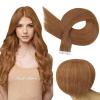 imageFull Shine Invisible Tape in Extensions Real Human Hair Color 330 Auburn Seamless Hair Extensions Tape in 18 Inch 50Gram Double Sided 20Pcs Straight Remy Human Hair Extensions Add Volume for Party