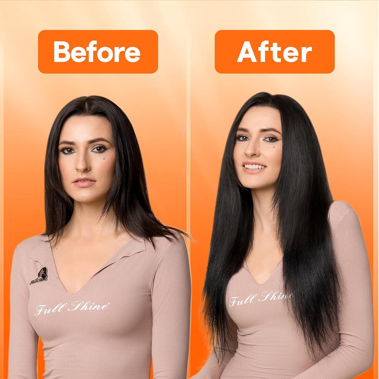 imageFull Shine 24 Inch Weft Hair Extensions Human Hair Sew In Hair Extensions Real Human Hair Black Human Hair Sew In Extensions Genius Weft Extensions For Women 1 Black