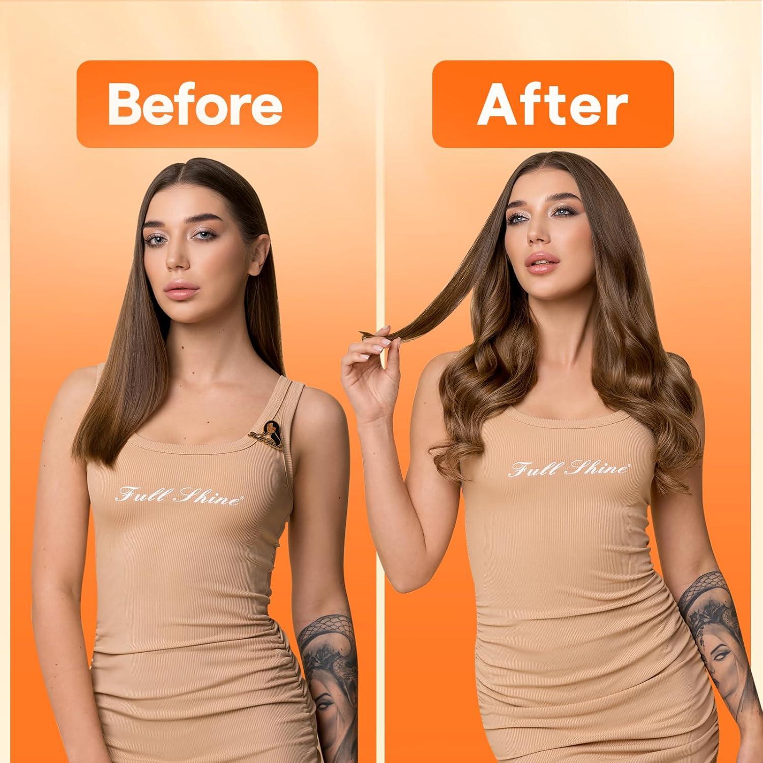 imageFull Shine Ombre Hair Extensions Real Human Hair Sew In Hand Tied Weft Hair Extensions Human Hair Medium Brown To Honey Blonde Mix Medium Brown Real Human Hair 60G 22 Inch